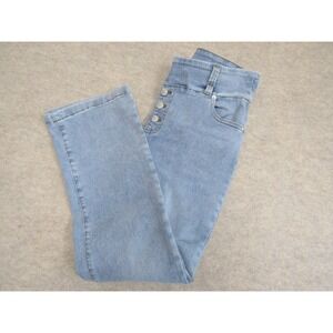 DG2 Diane Gilman New Classic Stretch Jeans Light Wash‎ Button Fly Petite 10P